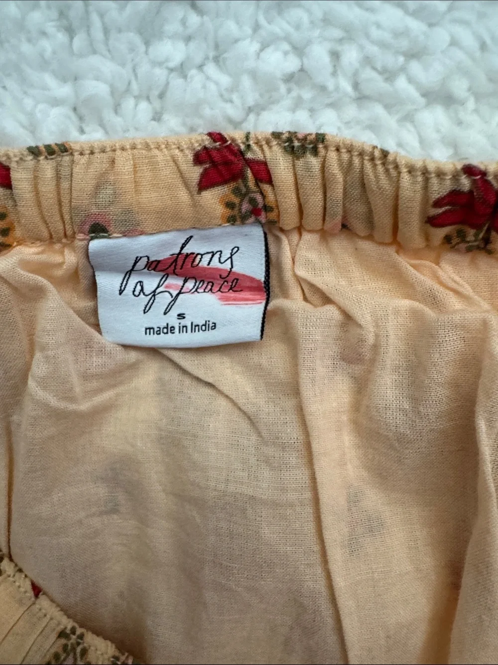 Patrons of Peace Peach Floral Maxi Skirt - Picture 4 of 7